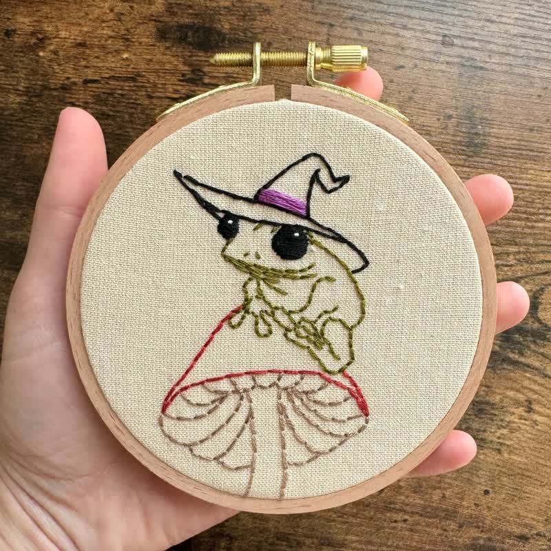 Toadally Enchanted Stick And Stitch Embroidery | Embroidery For Clothes - image 1