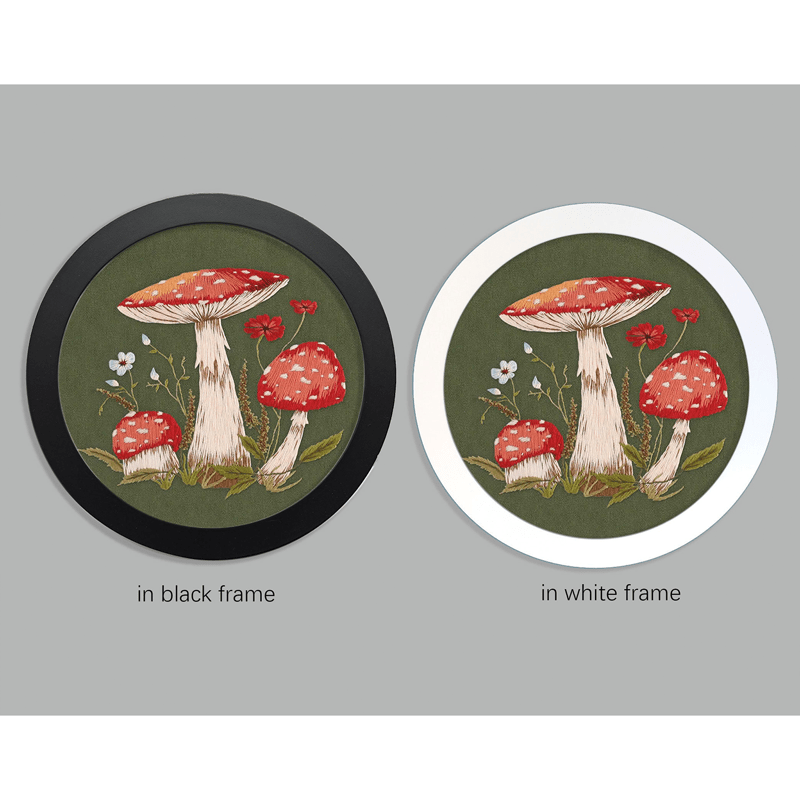 Black/White Embroidery Frame,Cross Stitch Embroidery Display Frame, Punch Needle Frame, Display for Finished Embroidery Hoop Art - image 8