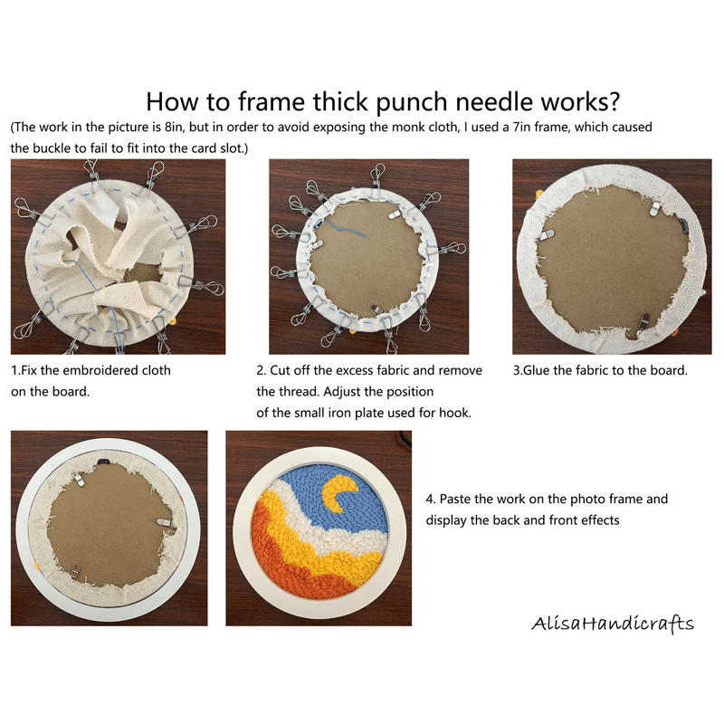 Black/White Embroidery Frame,Cross Stitch Embroidery Display Frame, Punch Needle Frame, Display for Finished Embroidery Hoop Art - image 4