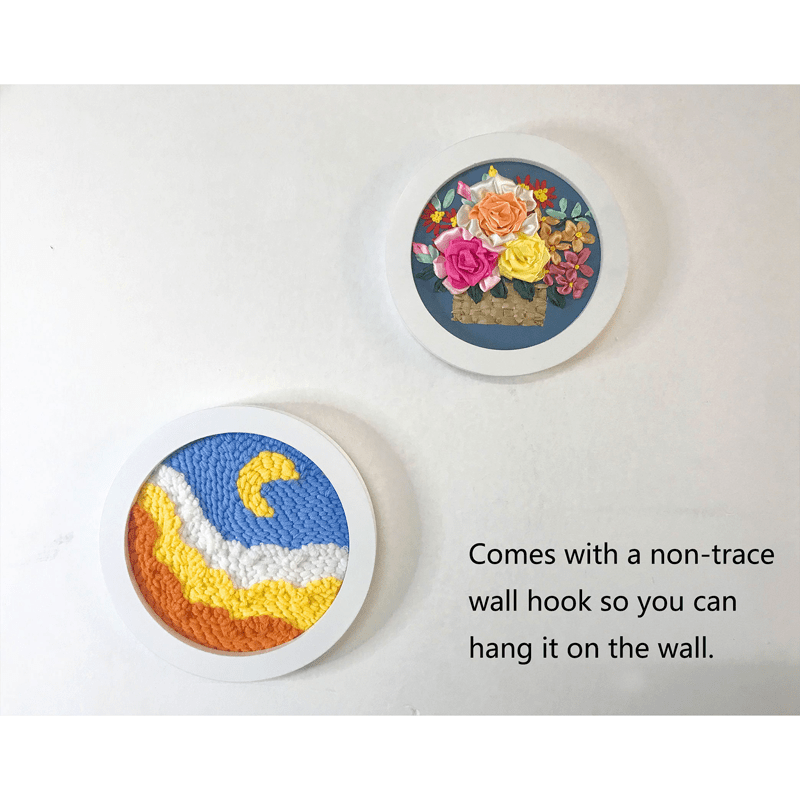 Black/White Embroidery Frame,Cross Stitch Embroidery Display Frame, Punch Needle Frame, Display for Finished Embroidery Hoop Art - image 5