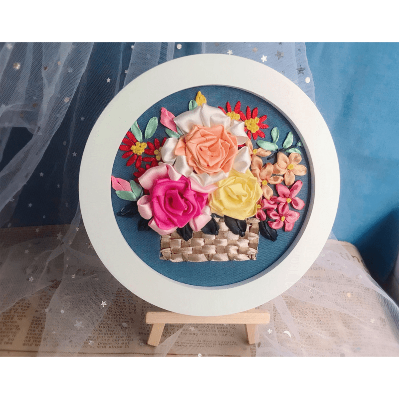 Black/White Embroidery Frame,Cross Stitch Embroidery Display Frame, Punch Needle Frame, Display for Finished Embroidery Hoop Art - image 0