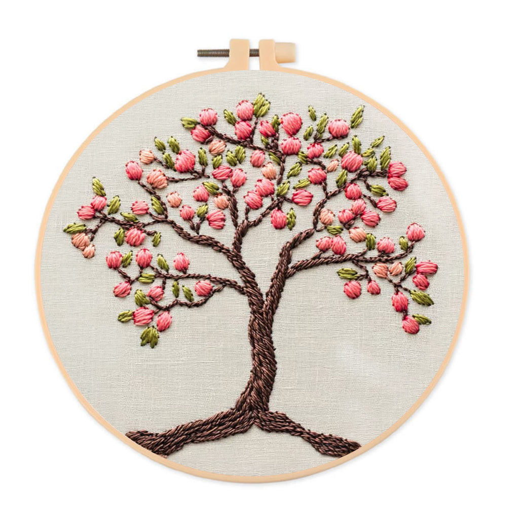 Rubbyoo Embroidery Kit - Spring Blossom | Beginner Needle Craft  - 20*20cm - image 0