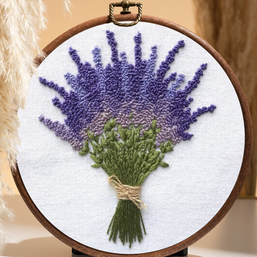 Rubbyoo Embroidery Kit - Lavender Flower  | Floral Needle Craft Gifts - image 6