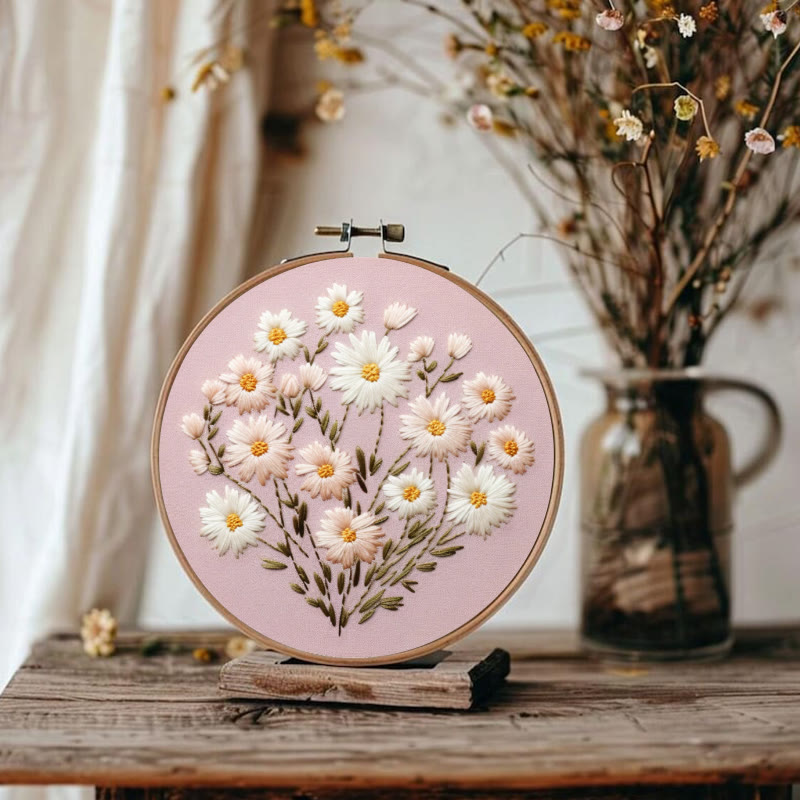 Rubbyoo Embroidery Kit - Wild Daisy Bouquet | Beginner Needle Craft Kits  - image 5