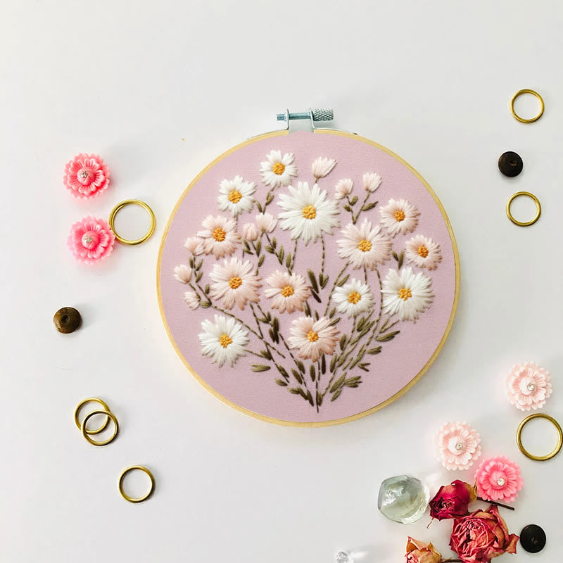 Rubbyoo Embroidery Kit - Wild Daisy Bouquet | Beginner Needle Craft Kits  - image 8