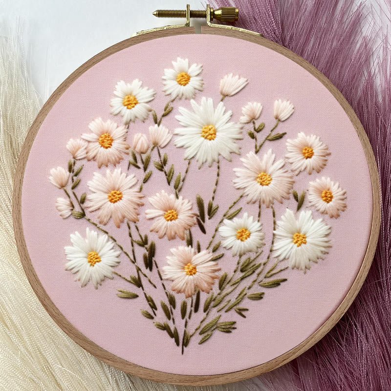 Rubbyoo Embroidery Kit - Wild Daisy Bouquet | Beginner Needle Craft Kits  - image 3