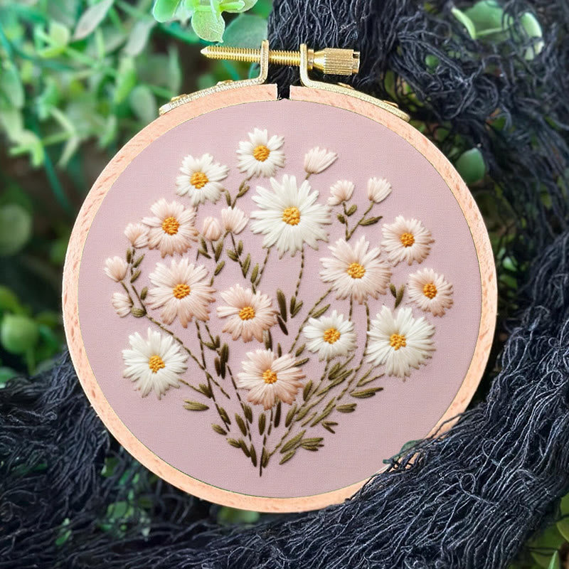 Rubbyoo Embroidery Kit - Wild Daisy Bouquet | Beginner Needle Craft Kits  - image 7