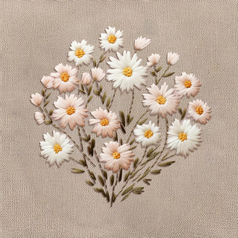 Rubbyoo Embroidery Kit - Wild Daisy Bouquet | Beginner Needle Craft Kits  - image 9