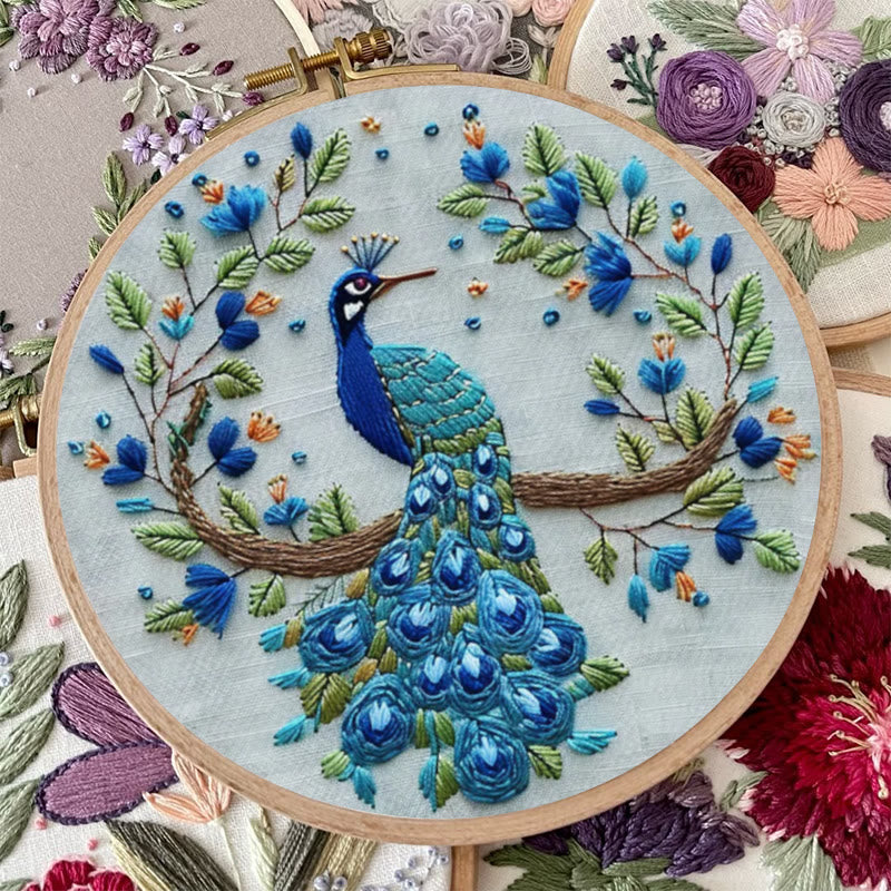 Rubbyoo Embroidery Kit - Stunning Peacock | Diy Handmake Needle Crafts  - image 1