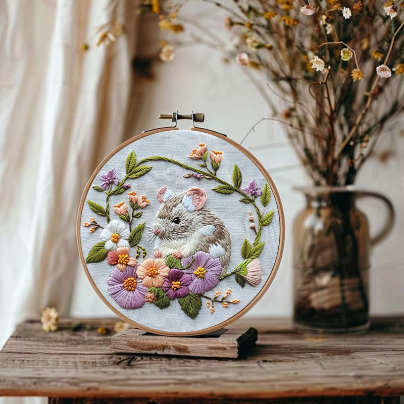 Rubbyoo Embroidery Kit - Forest Mouse  | Diy Needle Craft Gifts - image 4