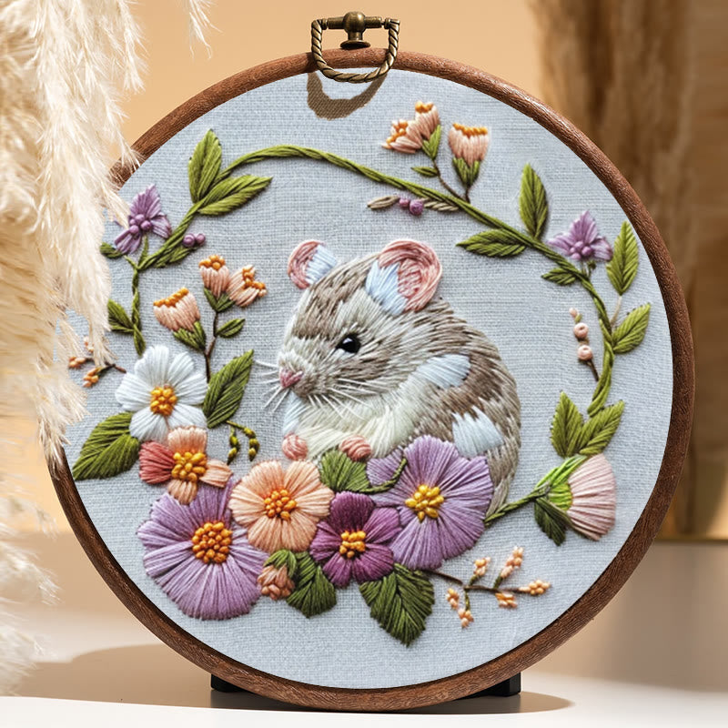Rubbyoo Embroidery Kit - Forest Mouse  | Diy Needle Craft Gifts - image 2