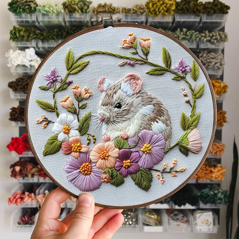 Rubbyoo Embroidery Kit - Forest Mouse  | Diy Needle Craft Gifts - image 6