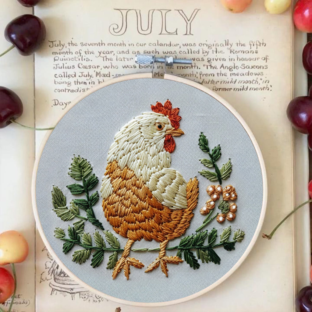 Rubbyoo Embroidery Kit - Cute Rooster  | Animal Lovers Needle Craft - image 4