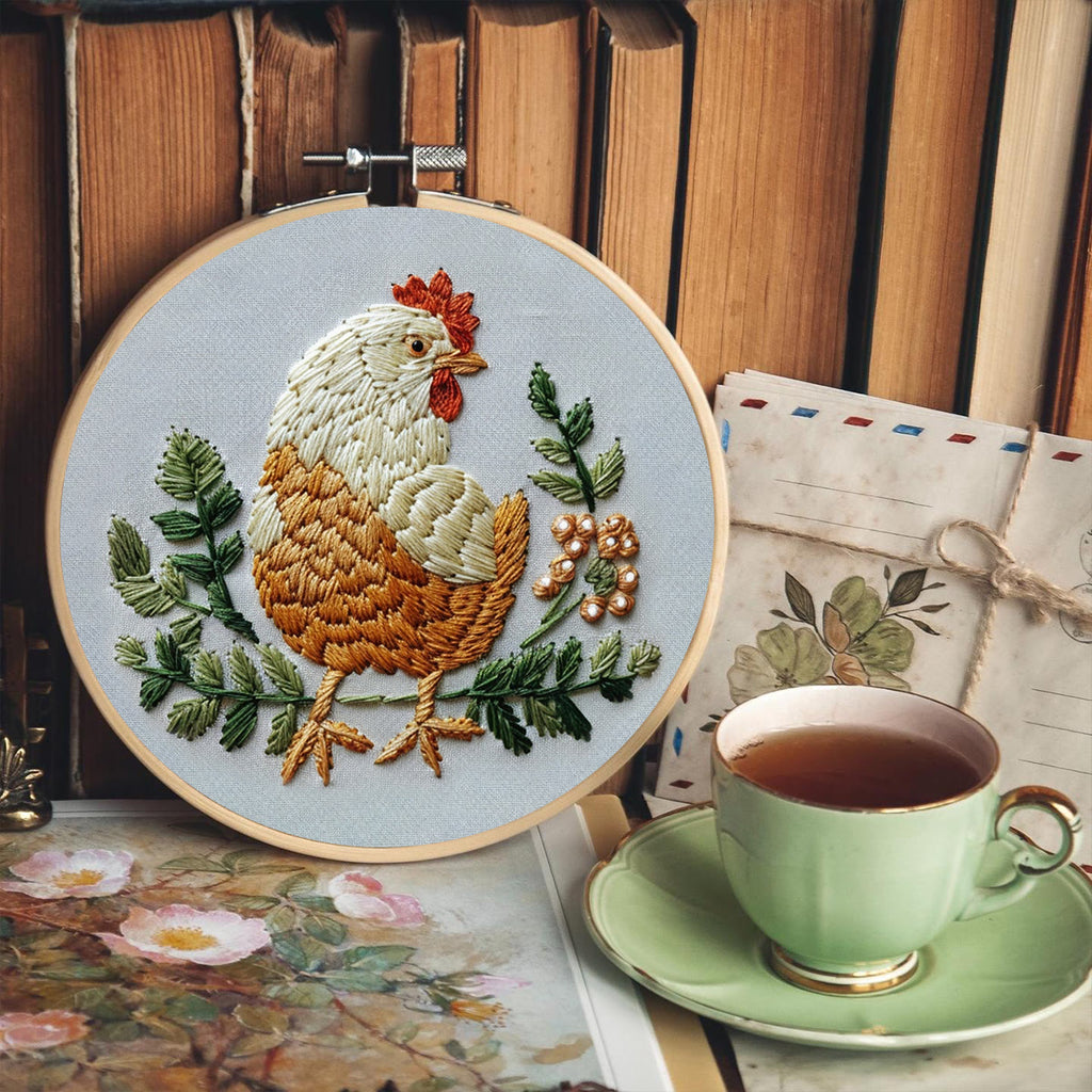 Rubbyoo Embroidery Kit - Cute Rooster  | Animal Lovers Needle Craft - image 2