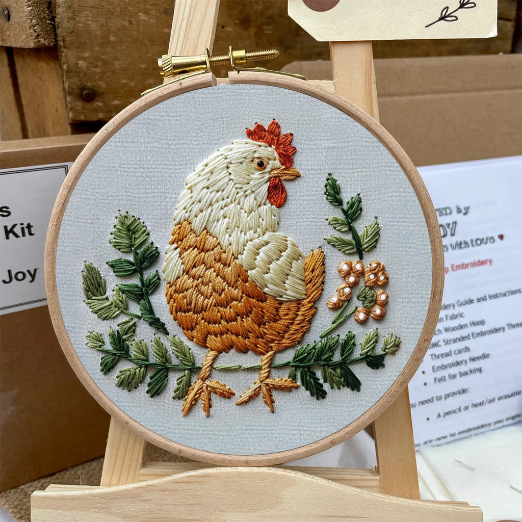 Rubbyoo Embroidery Kit - Cute Rooster  | Animal Lovers Needle Craft - image 5