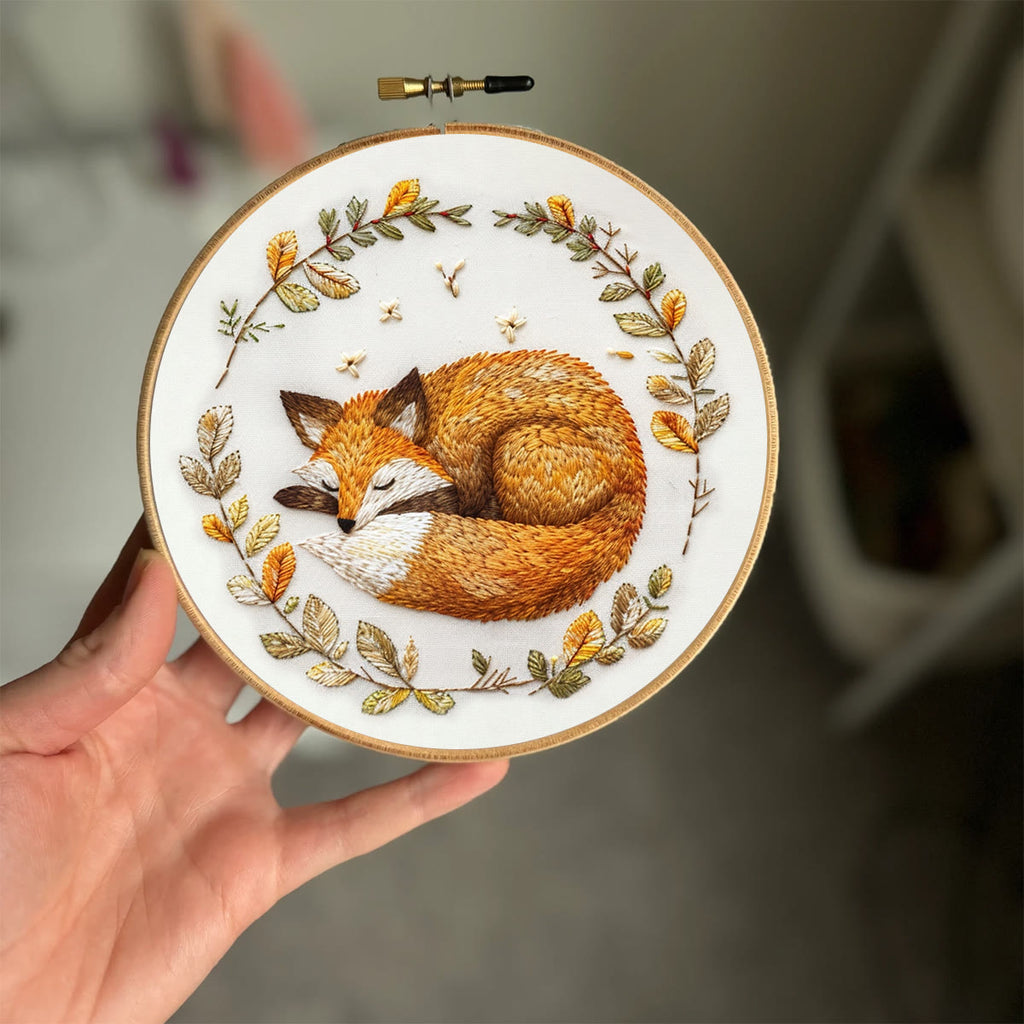 Rubbyoo Embroidery Kit - Woodland Sleeping Fox | Handmake Needle Crafts - image 7