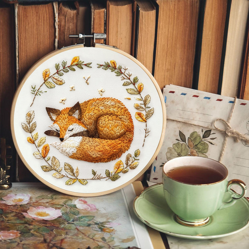 Rubbyoo Embroidery Kit - Woodland Sleeping Fox | Handmake Needle Crafts - image 5