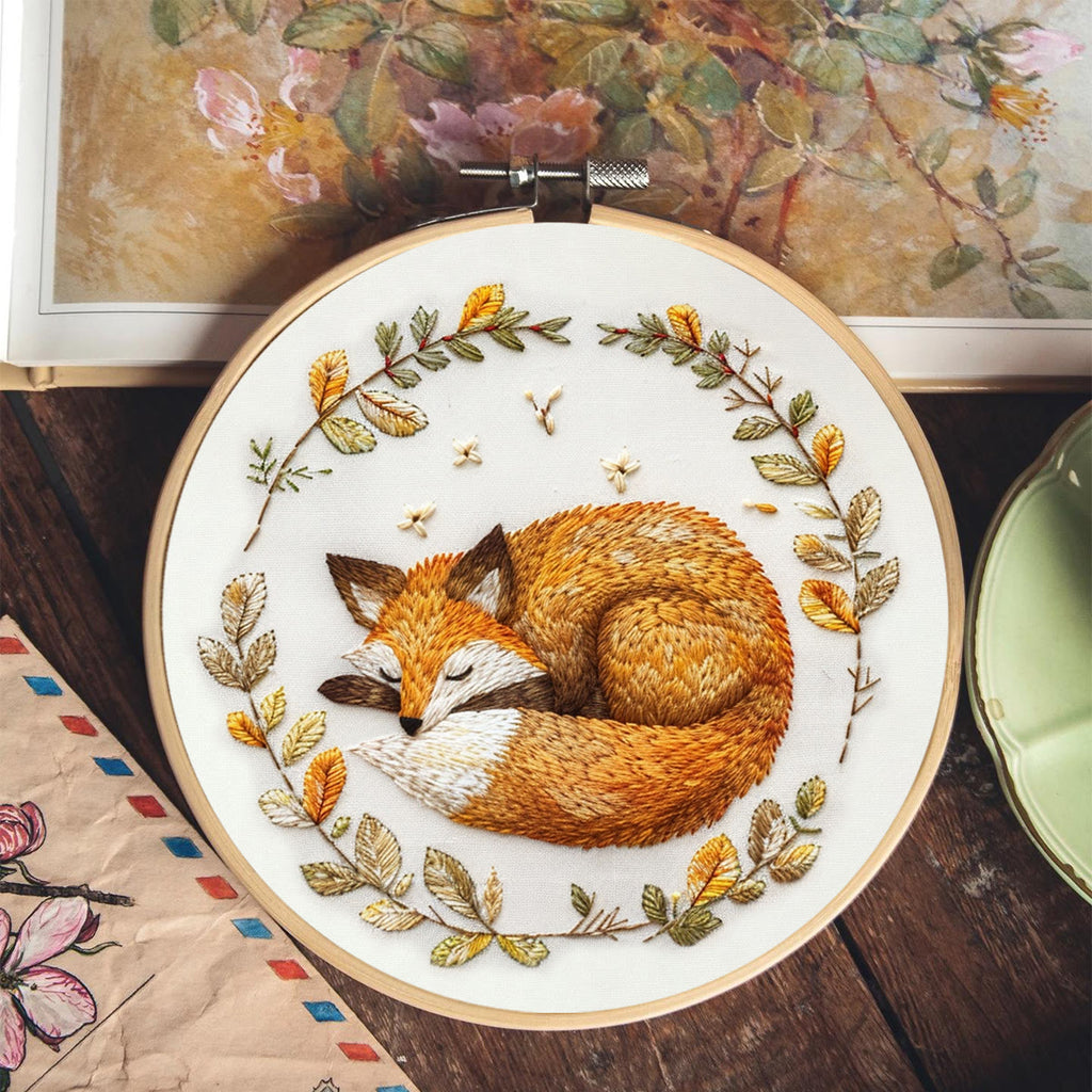 Rubbyoo Embroidery Kit - Woodland Sleeping Fox | Handmake Needle Crafts - image 4