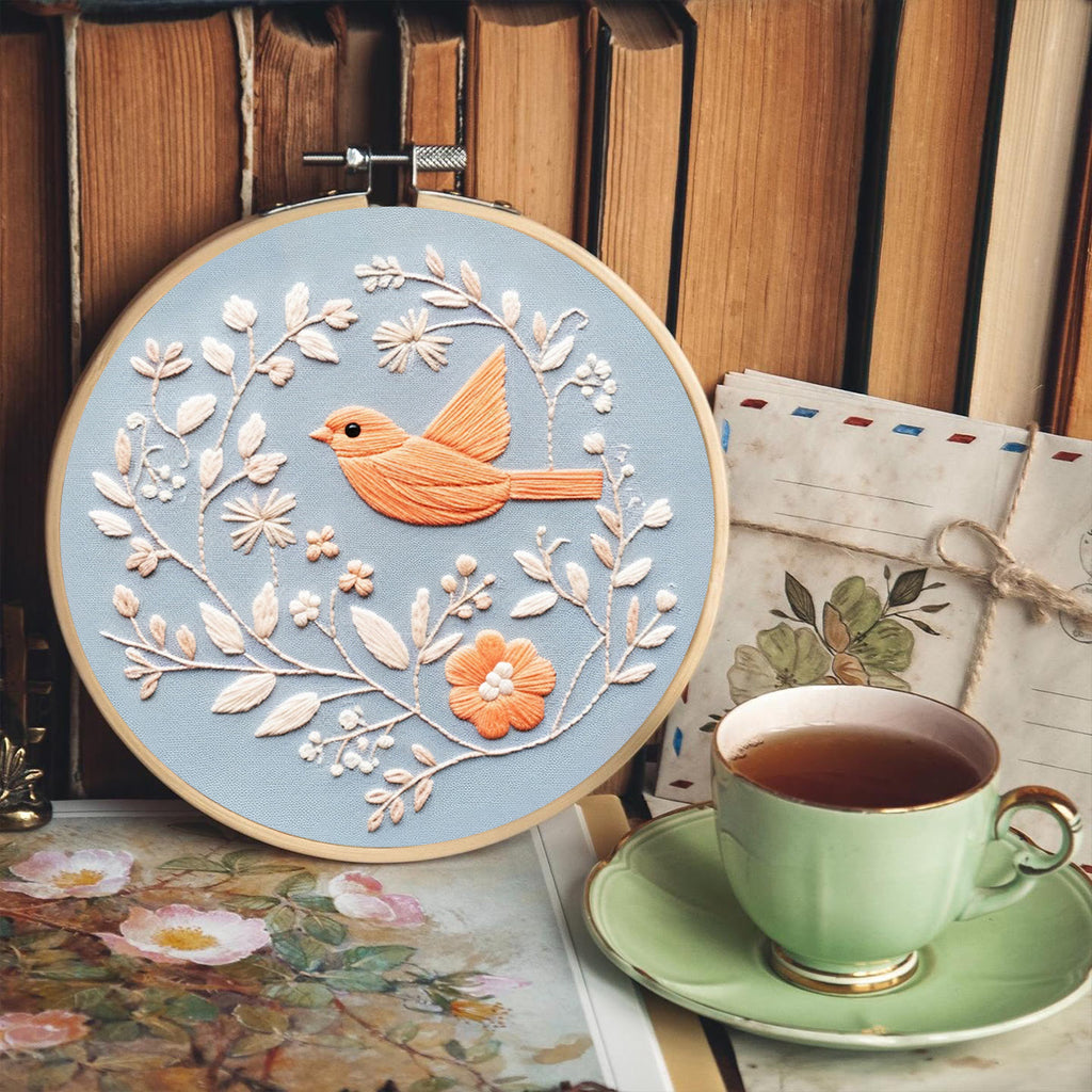 Rubbyoo Embroidery Kit - Little Floral Pigeon  | Diy Handmake Needle Craft  - image 4