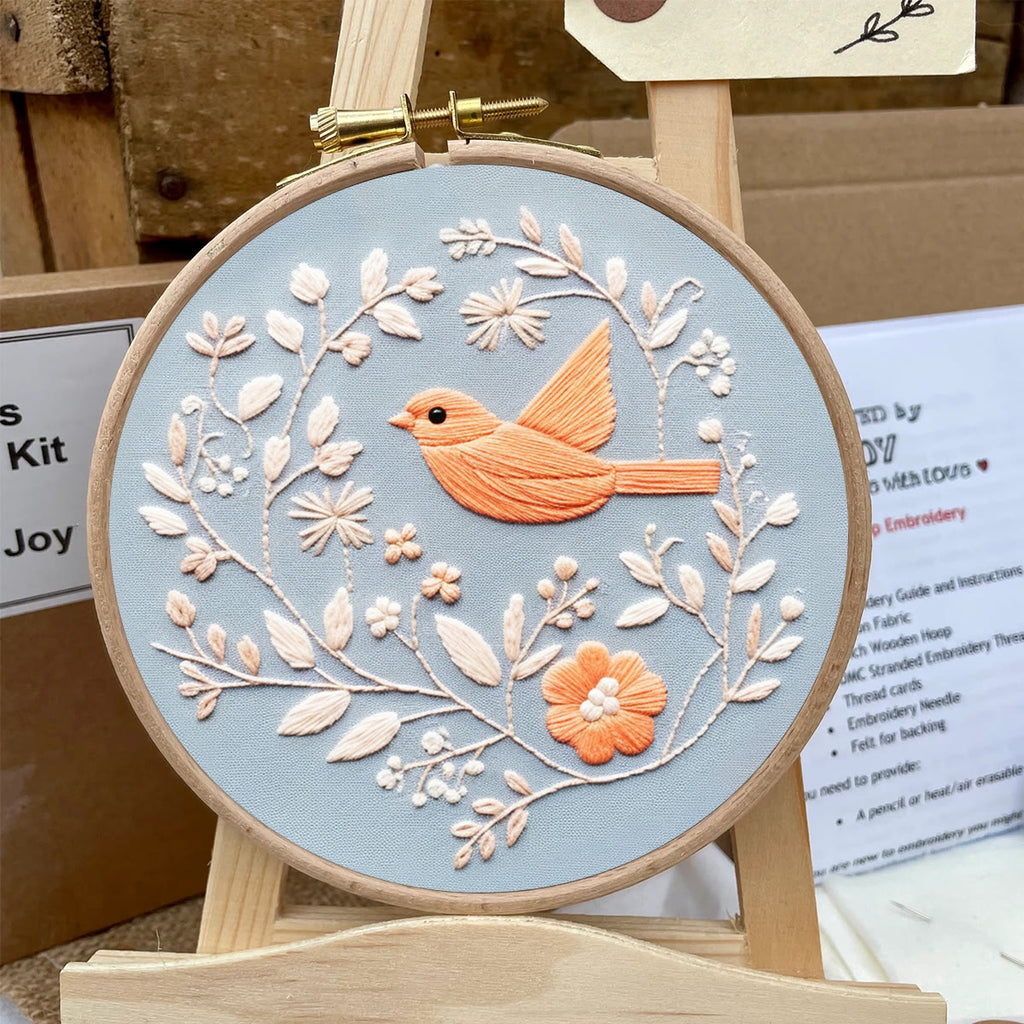 Rubbyoo Embroidery Kit - Little Floral Pigeon  | Diy Handmake Needle Craft  - image 3