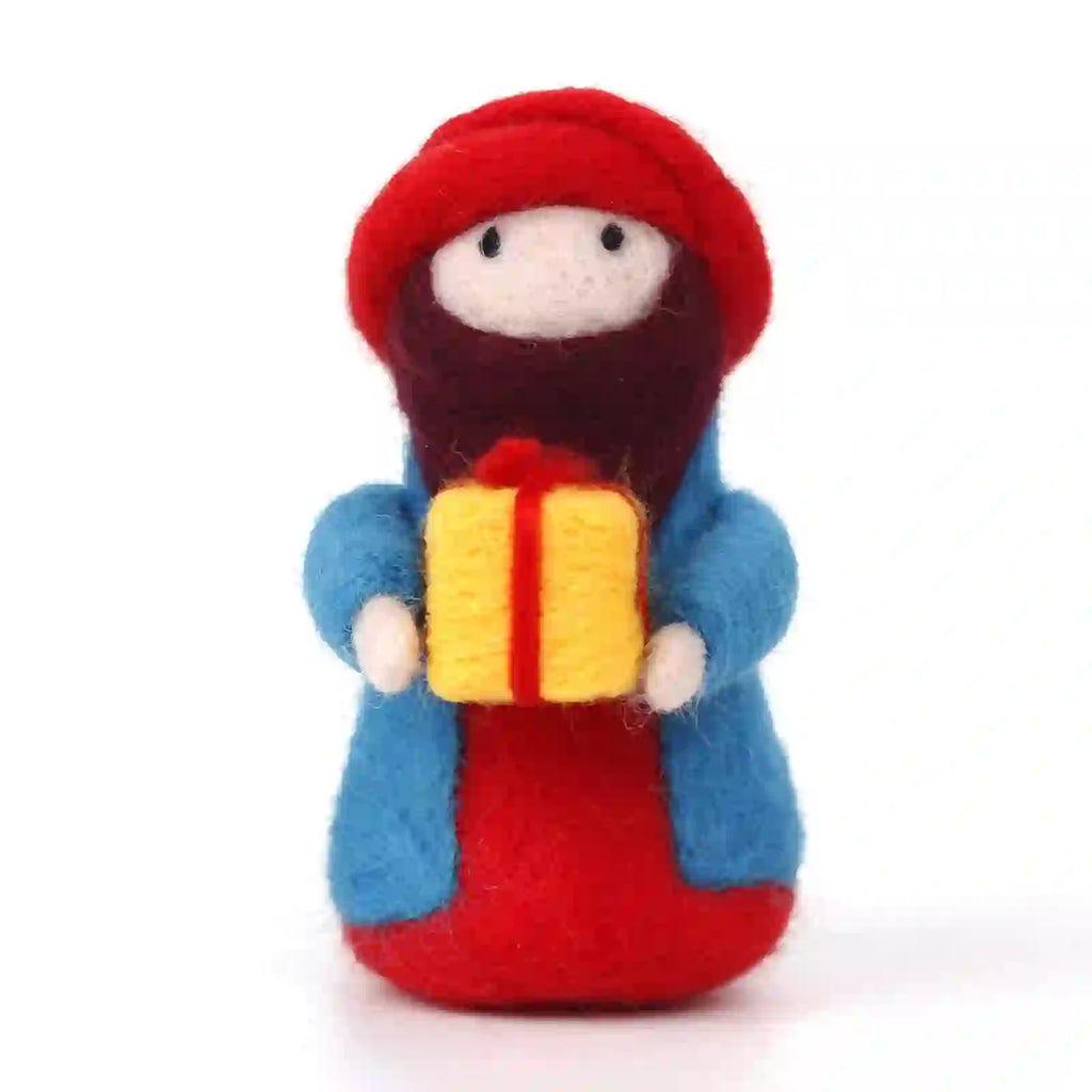 Nativity Needle Felt Kit - Wool Felted Dolls | DIY Handmake lovers | Nice Needle Collectible Gifts - Red Turban Businessman kit - image 7