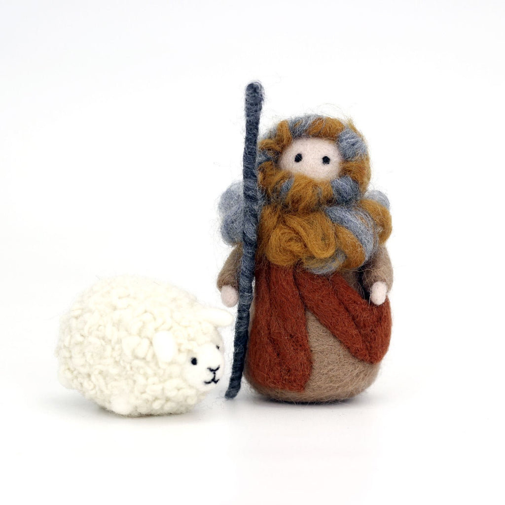 Nativity Needle Felt Kit - Wool Felted Dolls | DIY Handmake lovers | Nice Needle Collectible Gifts - Shepherd + Sheep kit - image 13