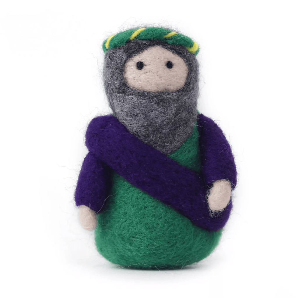 Nativity Needle Felt Kit - Wool Felted Dolls | DIY Handmake lovers | Nice Needle Collectible Gifts - Green Turban Businessman kit - image 8