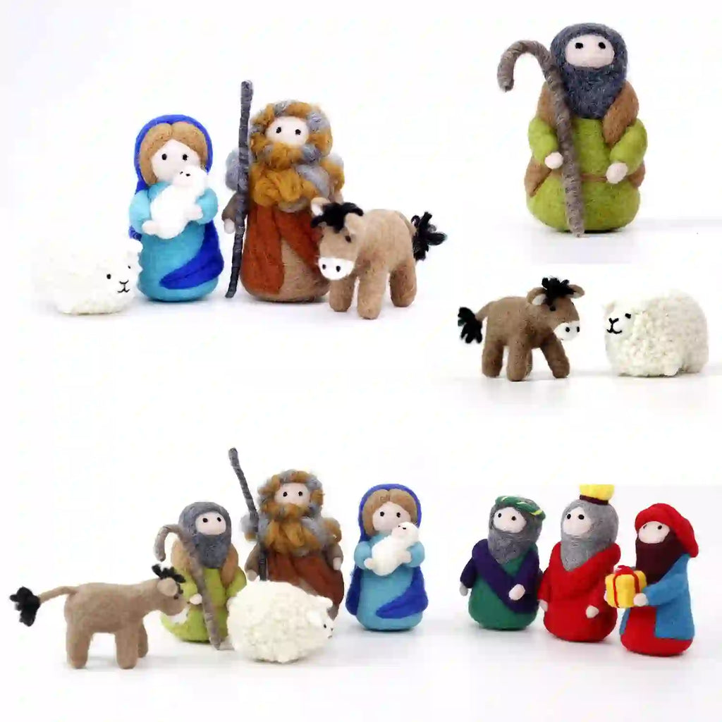 Nativity Needle Felt Kit - Wool Felted Dolls | DIY Handmake lovers | Nice Needle Collectible Gifts - image 1