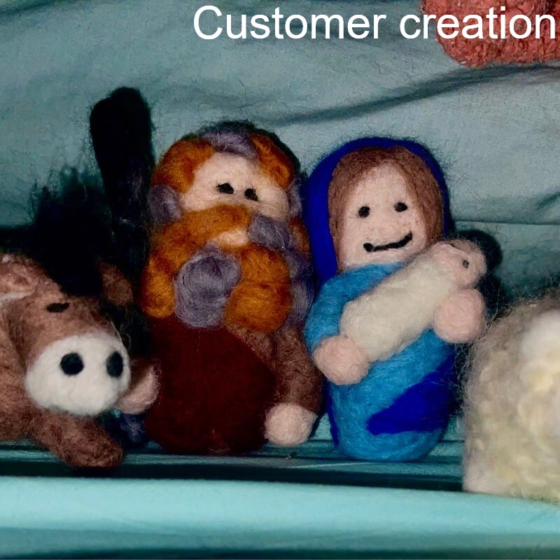 Nativity Needle Felt Kit - Wool Felted Dolls | DIY Handmake lovers | Nice Needle Collectible Gifts - image 16