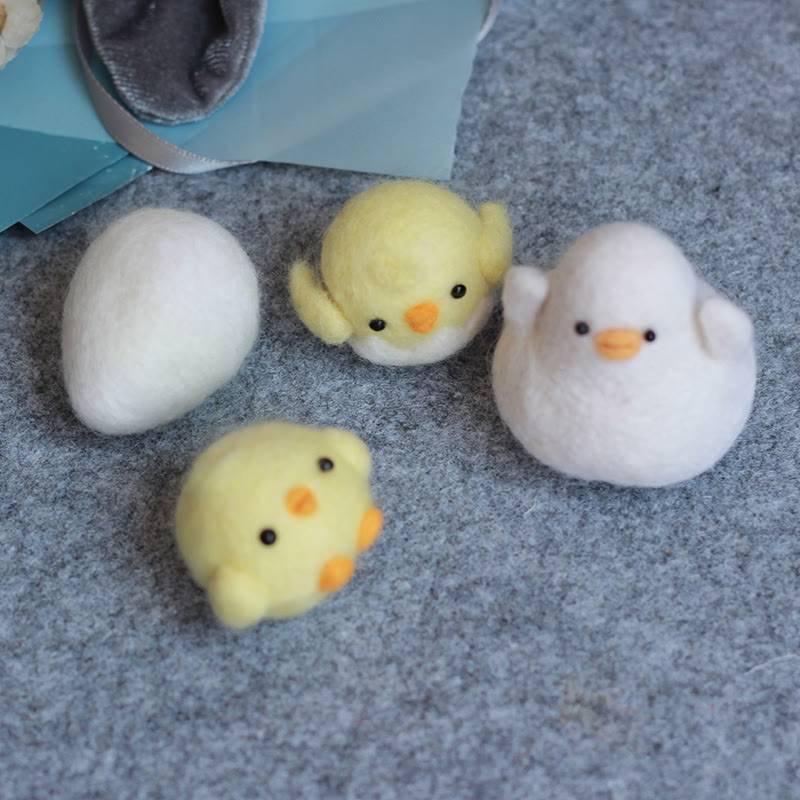 Chicken Family Needle Felt Kit - Cute Wool Felted Dolls | Diy Handmake Craft |  Decorative gifts - image 3
