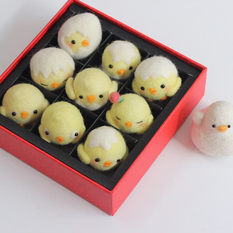 Chicken Family Needle Felt Kit - Cute Wool Felted Dolls | Diy Handmake Craft |  Decorative gifts - image 0