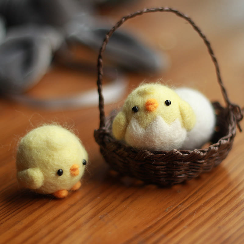 Chicken Family Needle Felt Kit - Cute Wool Felted Dolls | Diy Handmake Craft |  Decorative gifts - image 2