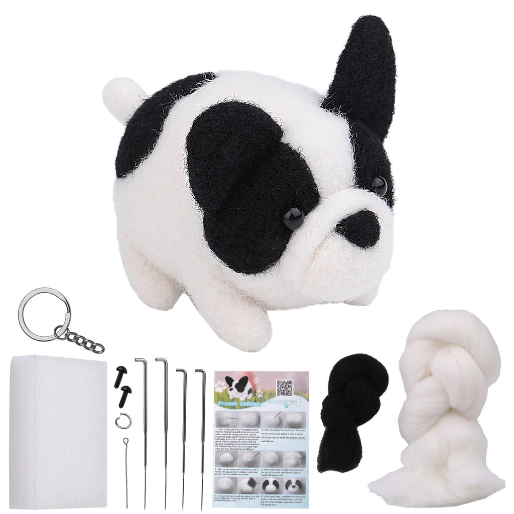 Dog Series Needle Felt Kit - Gift For Dog Lovers | Animal Wool Felted Dolls | Cute Decorative Ornaments  - Bulldog kit - image 4