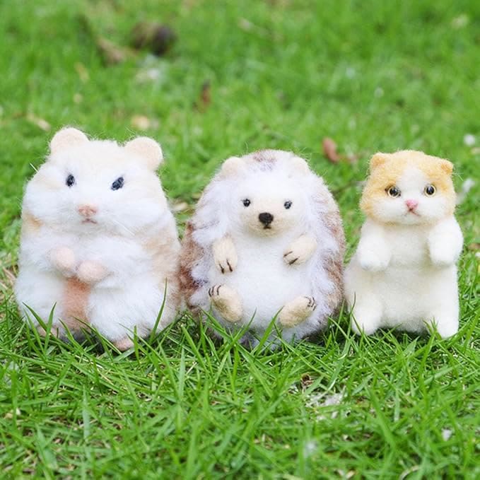  Animal Series Needle Felt Kit - Cute  Felted Toys  | Decorative Ornaments |  Perfect Handmake Gifts - image 2