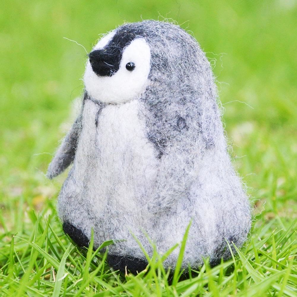  Animal Series Needle Felt Kit - Cute  Felted Toys  | Decorative Ornaments |  Perfect Handmake Gifts - Renguin  kit - image 9