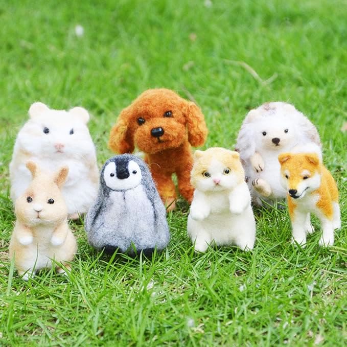  Animal Series Needle Felt Kit - Cute  Felted Toys  | Decorative Ornaments |  Perfect Handmake Gifts - image 0