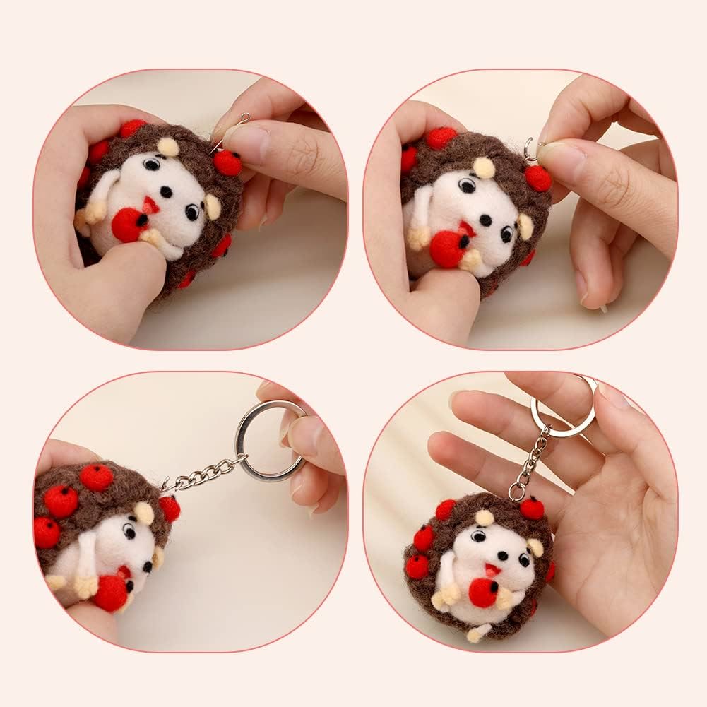  Hedgehog Needle Felt Kit - Animal Felted Dolls |   Beginner Diy Gifts | Decorative Ornaments  - image 4