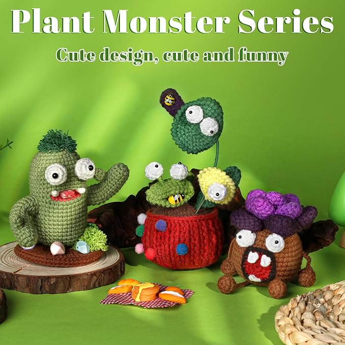 Handmade  Plant Monster Series Crochet kit -  Lovely Crochet Toys | Diy Home Decoration |  Personalized Gifts - image 2