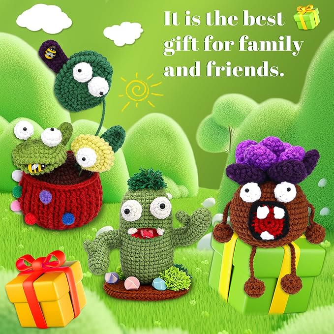 Handmade  Plant Monster Series Crochet kit -  Lovely Crochet Toys | Diy Home Decoration |  Personalized Gifts - image 3