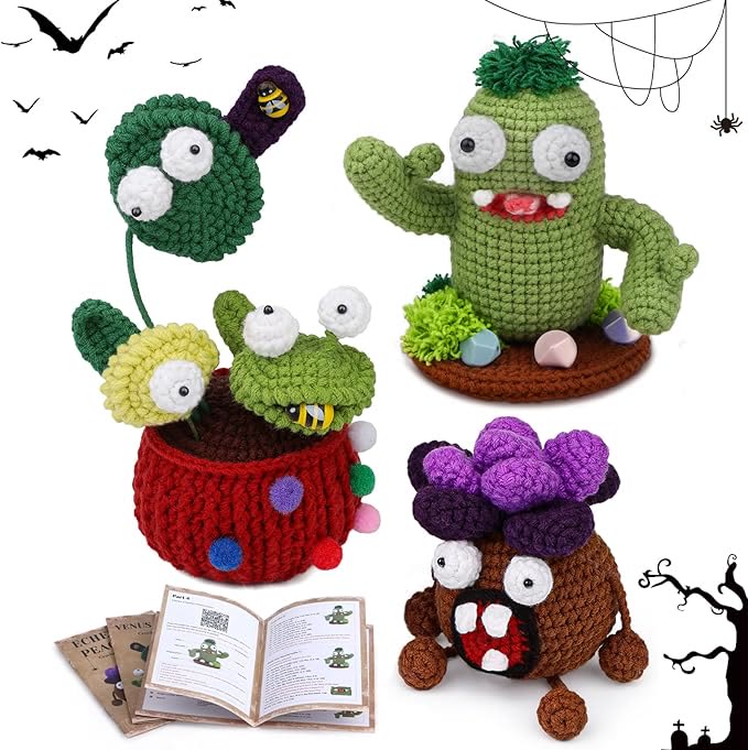 Handmade  Plant Monster Series Crochet kit -  Lovely Crochet Toys | Diy Home Decoration |  Personalized Gifts - Plant monster series  kit - image 5