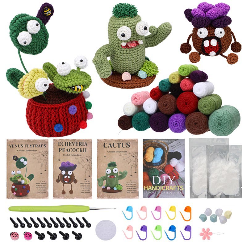 Handmade  Plant Monster Series Crochet kit -  Lovely Crochet Toys | Diy Home Decoration |  Personalized Gifts - image 6