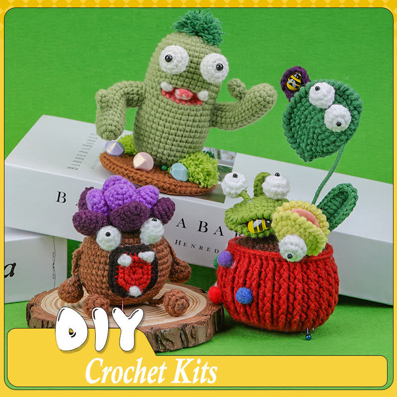 Handmade  Plant Monster Series Crochet kit -  Lovely Crochet Toys | Diy Home Decoration |  Personalized Gifts - image 1