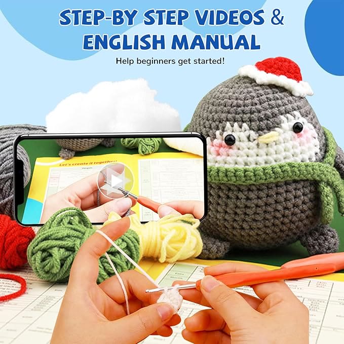  Handmade Fat Penguin Crochet Kit - Cutest Home Decoration | Diy  Crochet Handcrafting - image 2