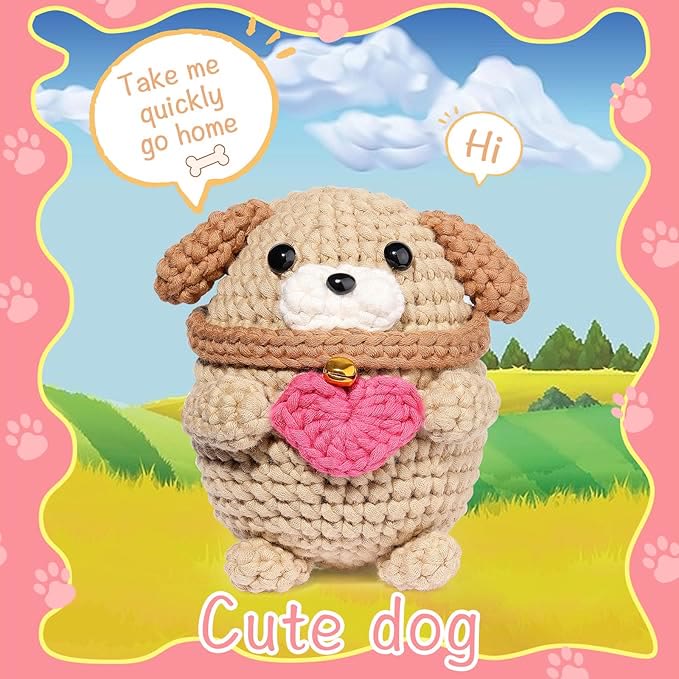  Handmade Love Doggie Crochet Kit - Unique Crochet Handcrafting |  Backpack Decoration - image 2