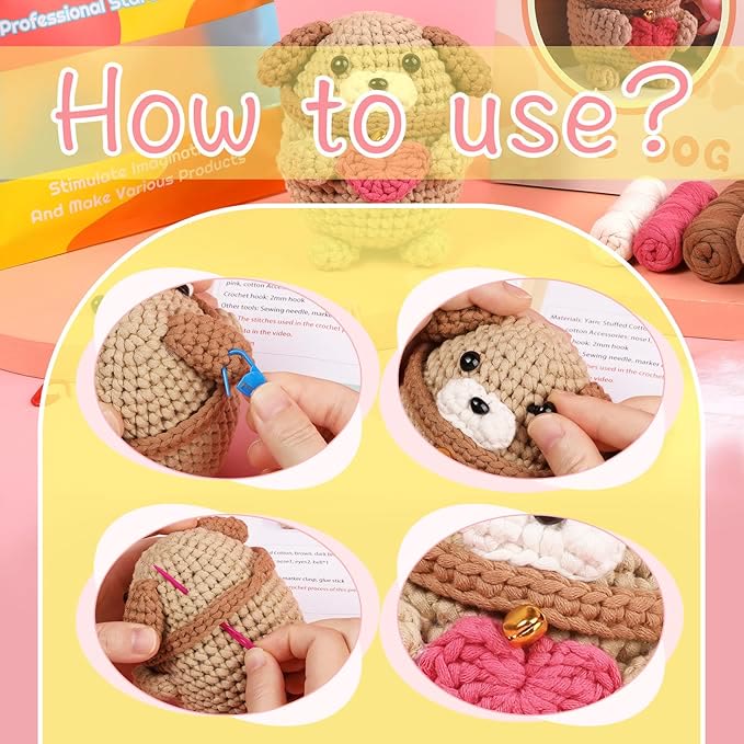  Handmade Love Doggie Crochet Kit - Unique Crochet Handcrafting |  Backpack Decoration - image 3