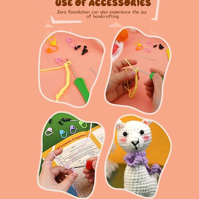  Handmade Sheep Lamb Crochet Kit - Handmake Crochet Dolls | Great Birthday Gifts - image 4