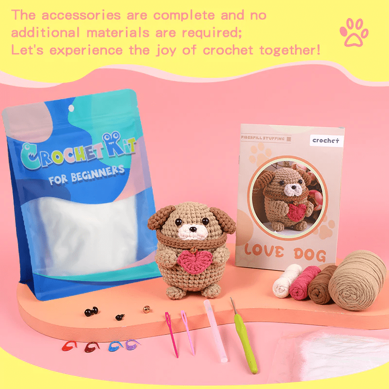  Handmade Love Doggie Crochet Kit - Unique Crochet Handcrafting |  Backpack Decoration - image 4