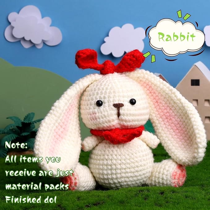  Handmade Sweetheart Rabbit Crochet Kit - Adorable Crochet Toys |  Suitable For Beginner | Nice Presents For Lovers  - image 7