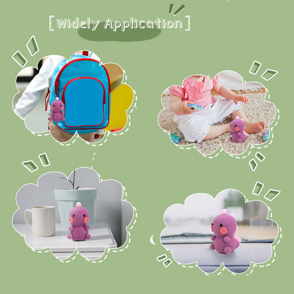  Handmade Purple Dinosaur Crochet Kit - Diy  Animal Crochet Doll | Perfect For Beginners - image 6