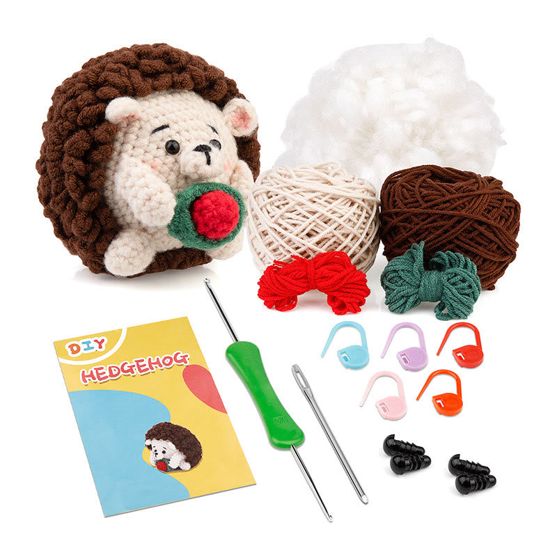  Handmade Cute Hedgehog Crochet Kit - Nice  Handmake Decoration  | Cutest Crochet Toys  - Cute Hedgehog Crochet Kit - image 1